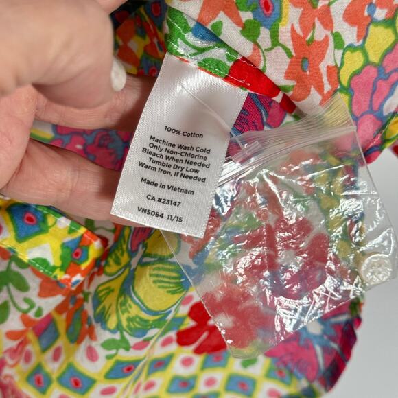 Talbots Floral Cotton Blouse Size Small - Picture 7 of 9